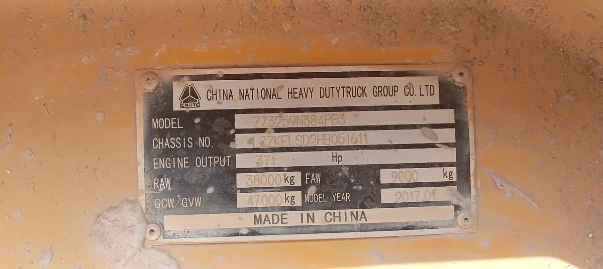 SINOTRUK | Dump Truck | ZZ3259N384PB3 | 2017 | Used | AC117 - Thumbnail 5