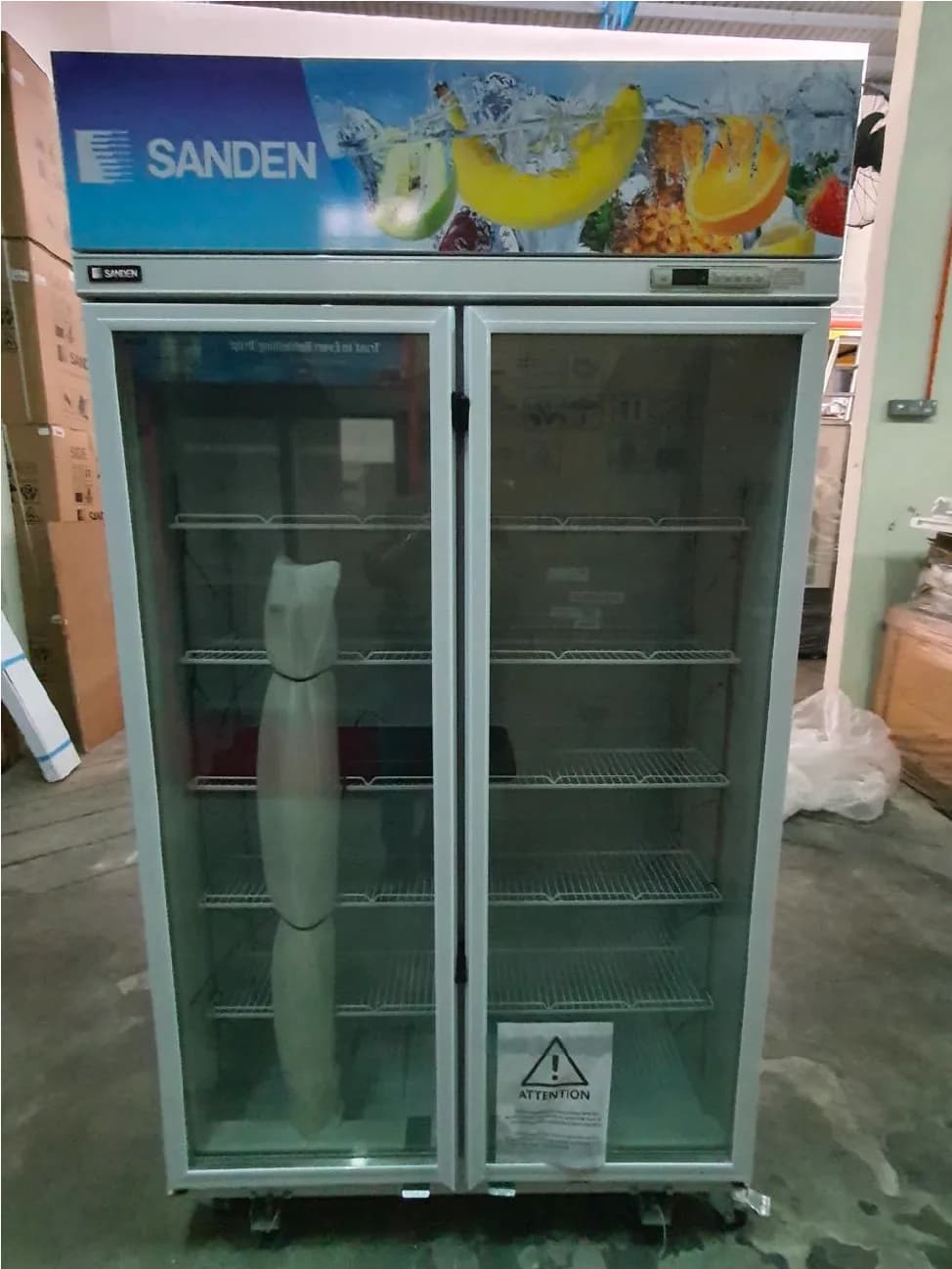SANDEN | 2-door Glass Display Chiller | YPC-1100 | New | Price : RM 2,400 (Was RM 2,780, | 14% Savings) - Image 1