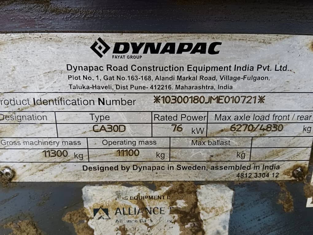 Dynapac | Soil Compactor | CA30D | 2021 | Used | CP73 - Thumbnail 5