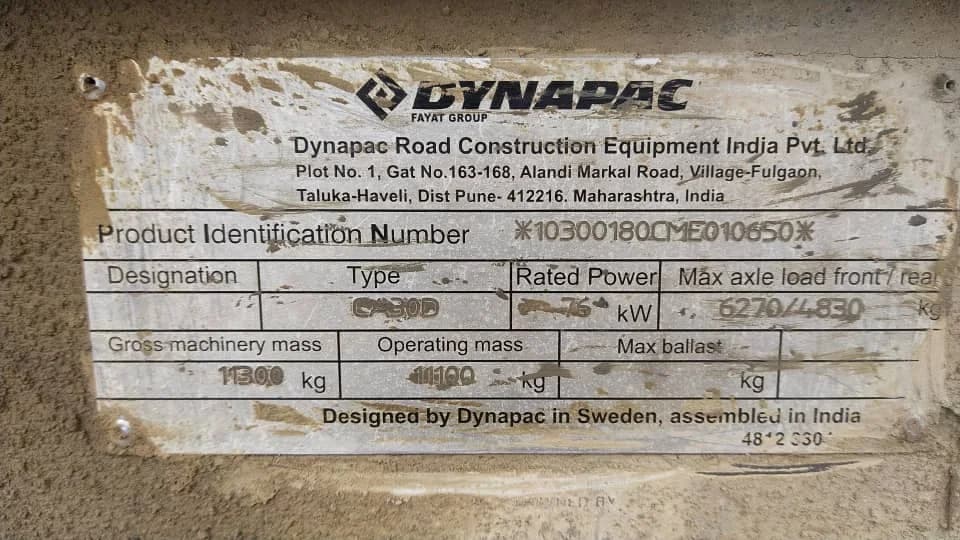 Dynapac | Soil Compactor | CA30D | 2021 | Used | CP71 - Thumbnail 2