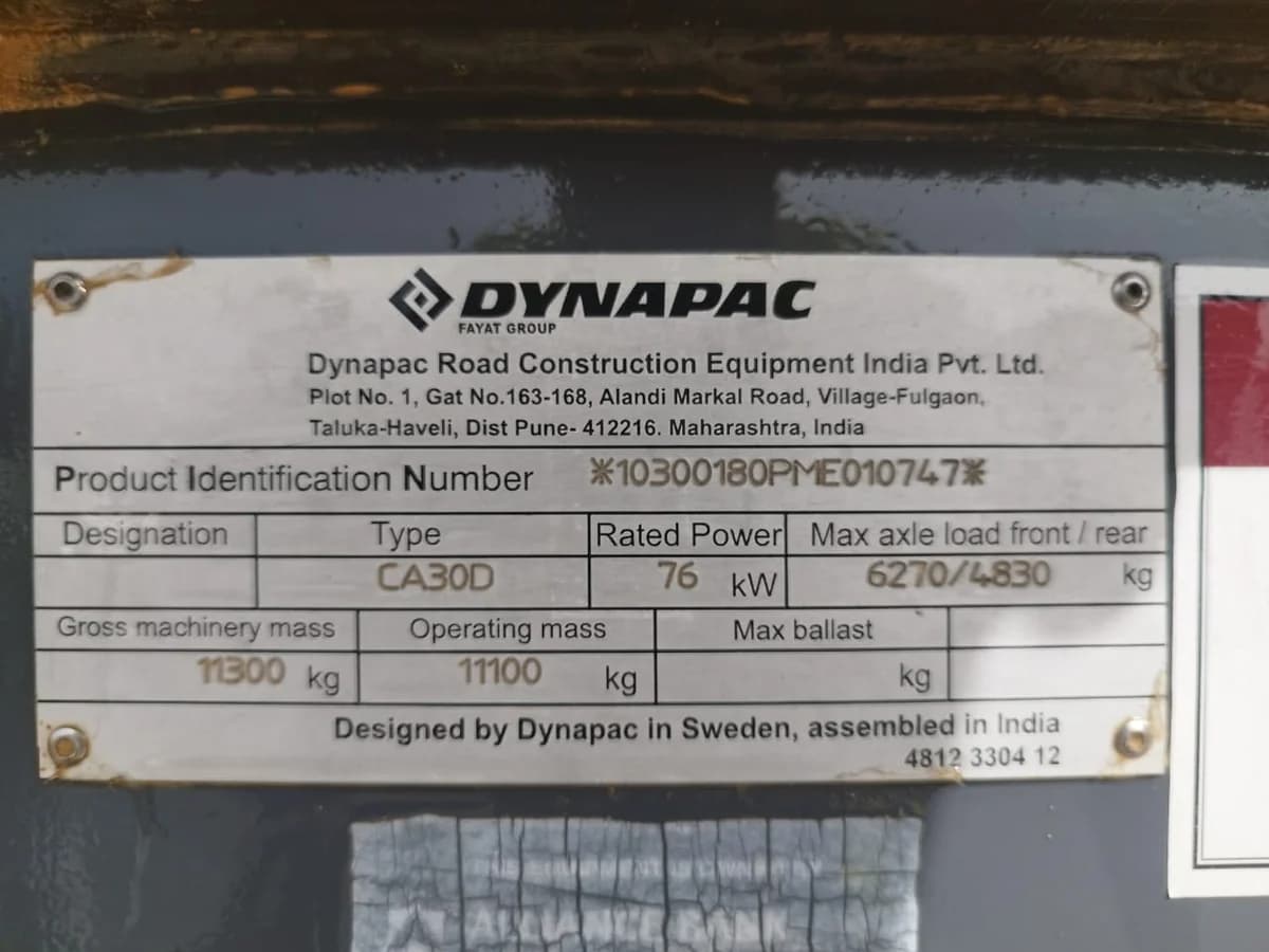 Dynapac | Compactor | CA30D | 2021 | Used | CP78 - Image 6