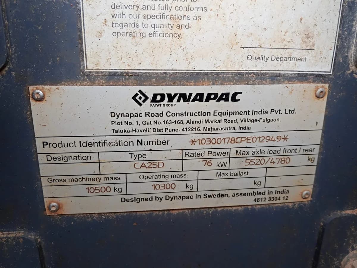Dynapac | Compactor | CA30D | 2021 | Used | CP87 -- Under Repair - Image 3