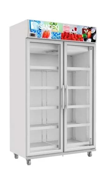 Sanden Intercool Upright Chiller SPM-1200 | 2 Glass Doors, New - Image 1