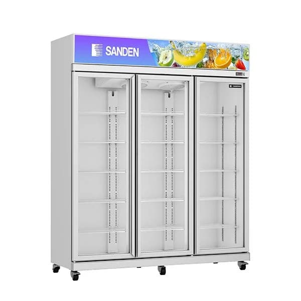 Sanden Intercool Upright Chiller YPC-1100 | 3-Door Display Fridge - Image 1