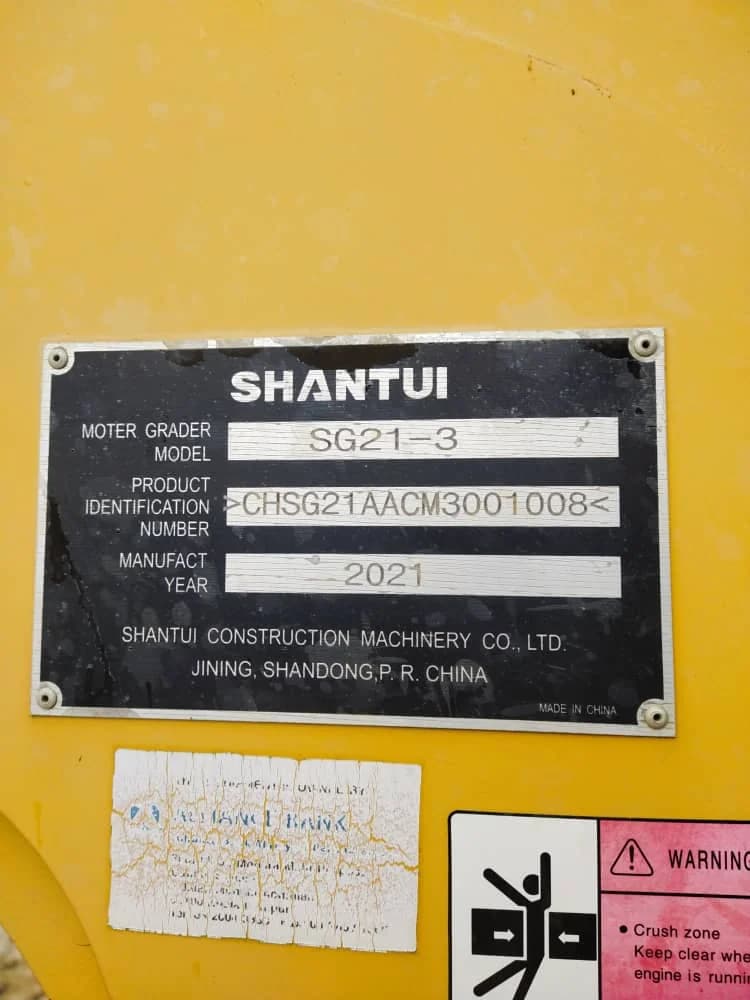 SHANTUI | Motor Grader | SG21-3 | 2021 | Used | MG19 - Image 4