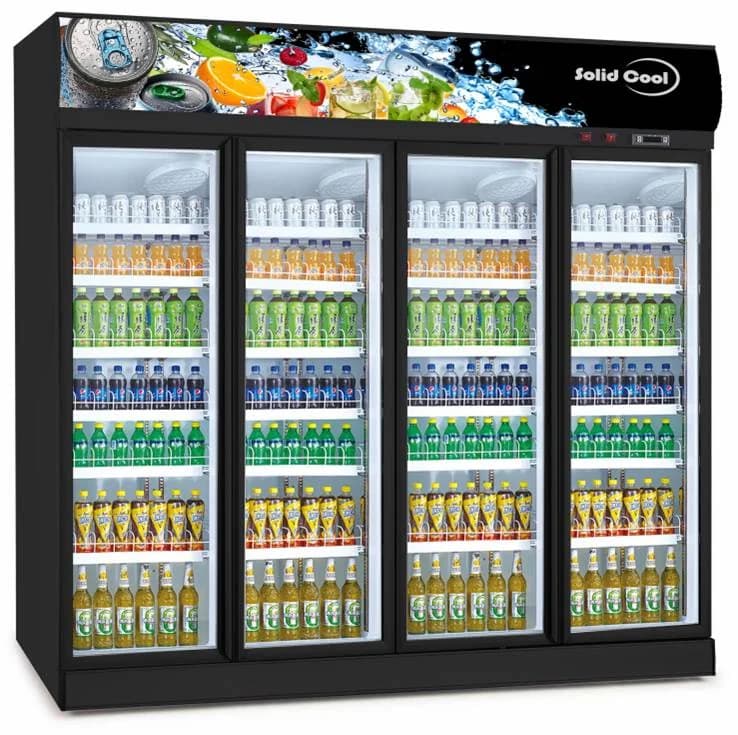 Solid Cool Commercial Refrigerator SC-4DT | 4-Door Glass Display - Image 1