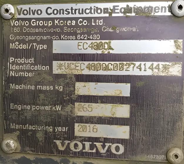 Used | Volvo EC480DL 2016 Excavator – High-Powered | EV127 - Image 7